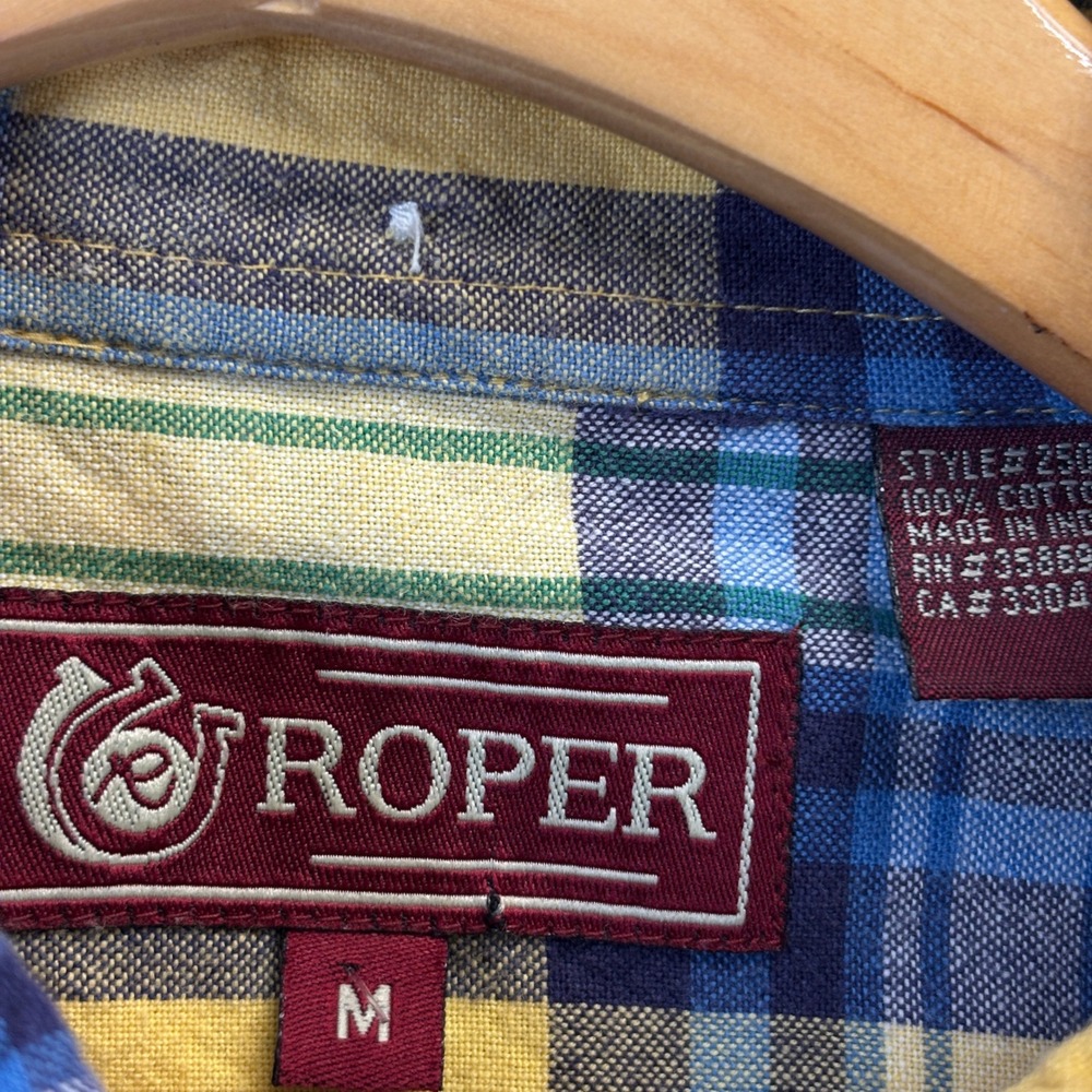 Roper Womens Western Cowgirl Plaid Button Down Size M Rodeo Farm Girl Workwear - Picture 3 of 8